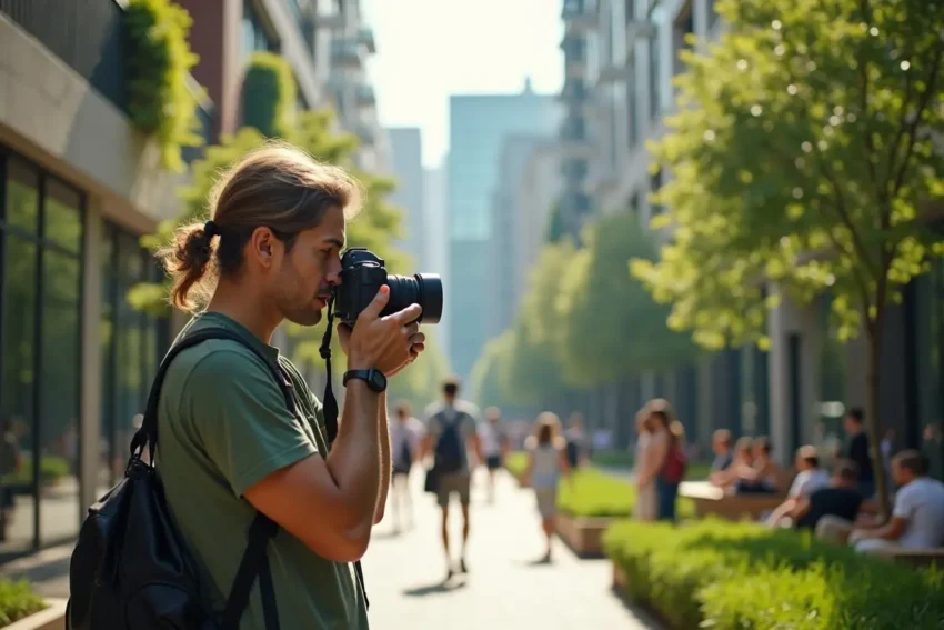 professional photographer capturing images while building sustainable creative career