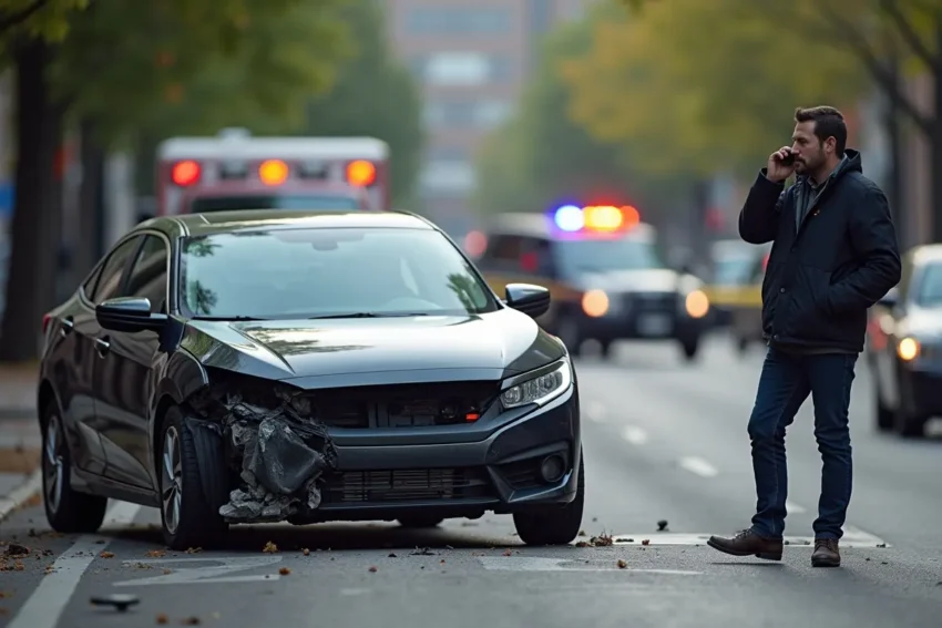 aftermath of a car accident