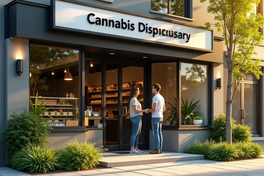 people at cannabis dispensary
