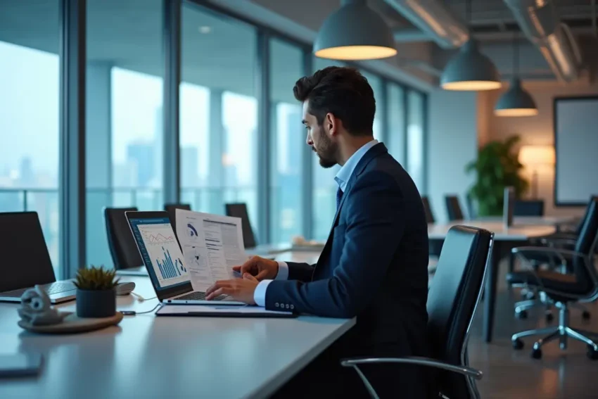 businessman working in office