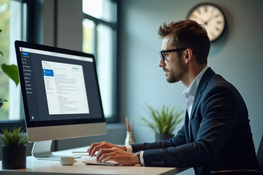 person working with to sharepoint