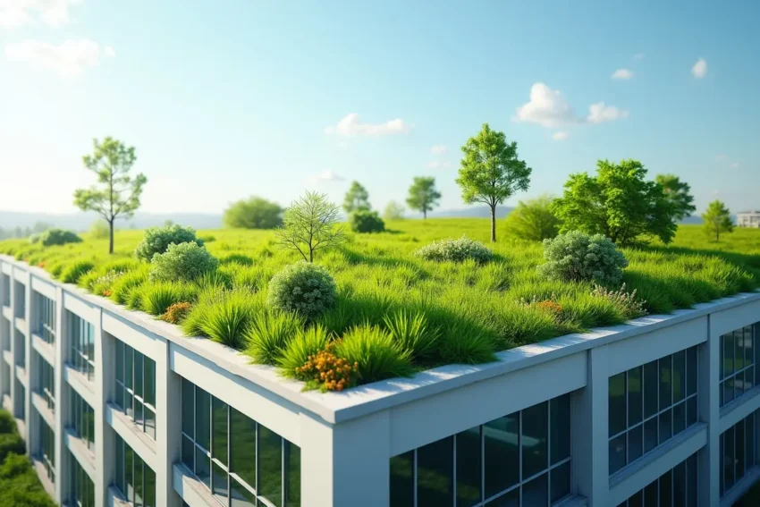 eco green roof improving commercial building sustainability and energy efficiency