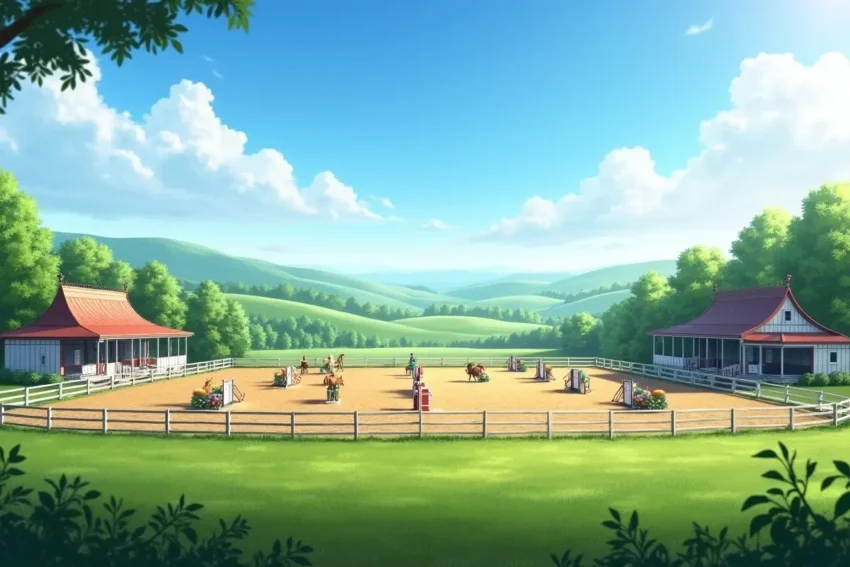 horse jump arena