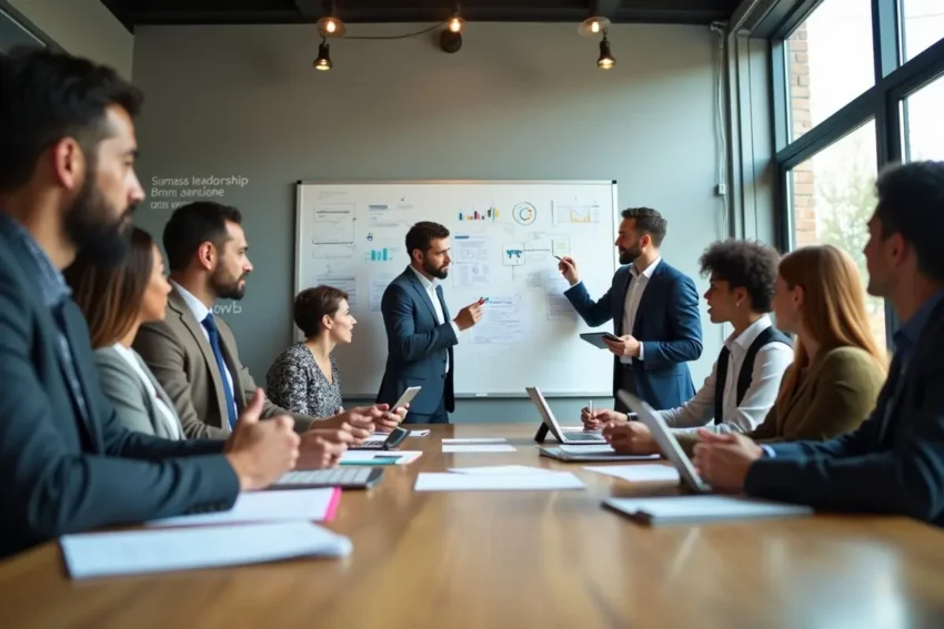 team developing leadership abilities to support personal and professional growth