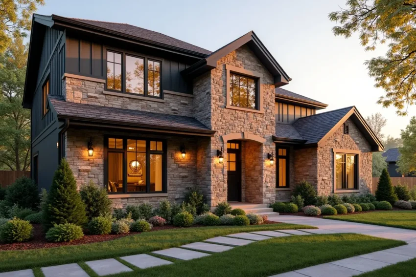 stone veneer enhanced curb appeal