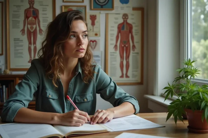 person learning cannabis effects on overall body and mind