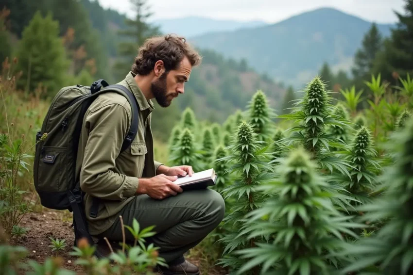 cannabis researcher exploring natural habitats of cannabis worldwide
