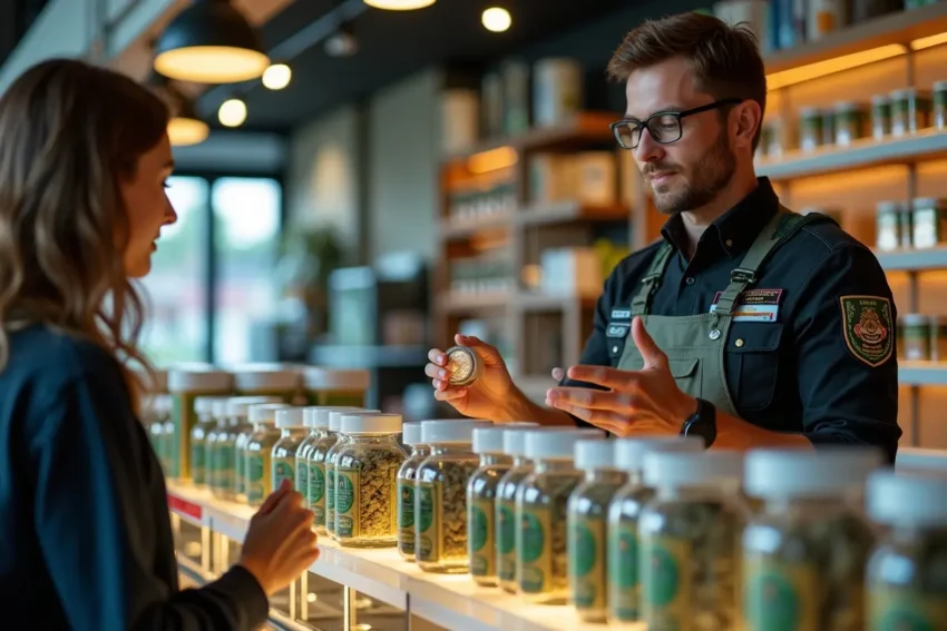 customer exploring cannabis dispensary products deals and expert recommendations
