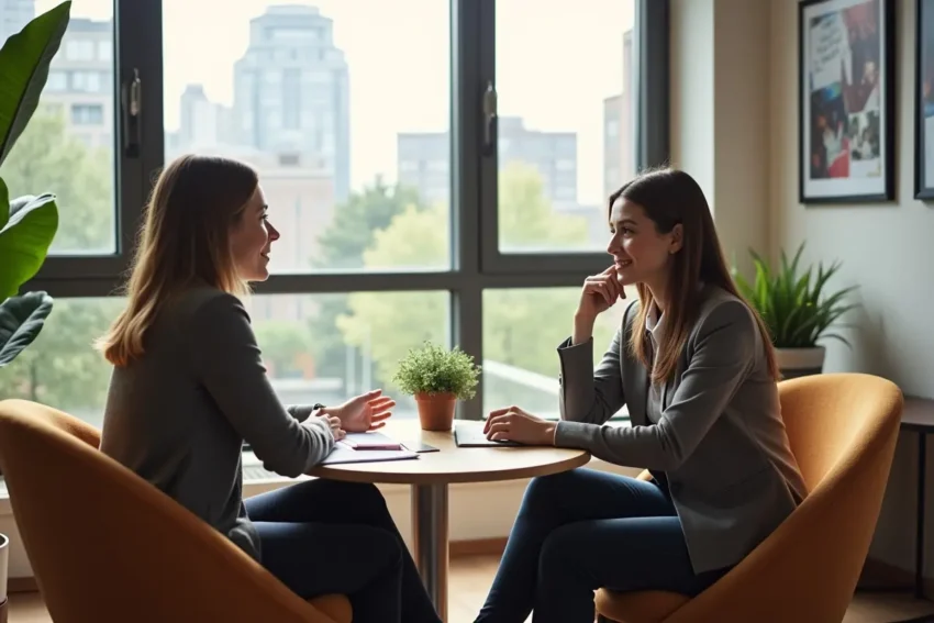 person attending counseling session in vancouver office