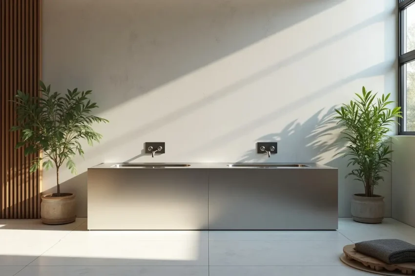 commercial cold plunge tubs installed in modern wellness facility