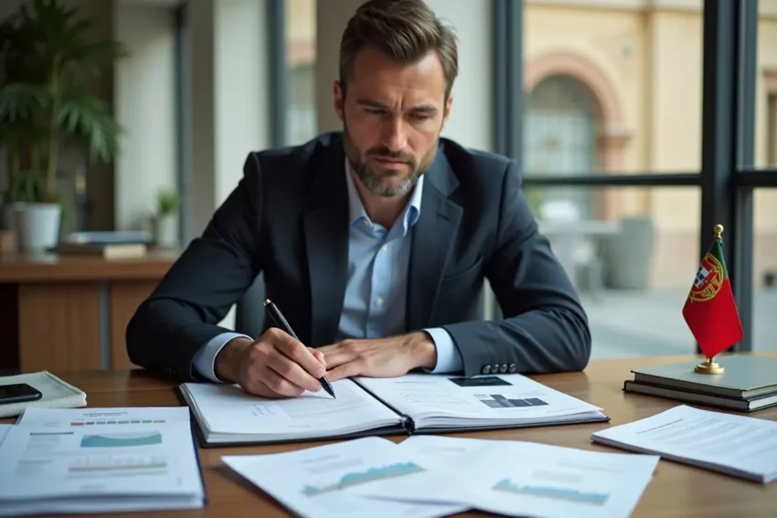 investor reviewing portugal golden visa investment fund options strategy