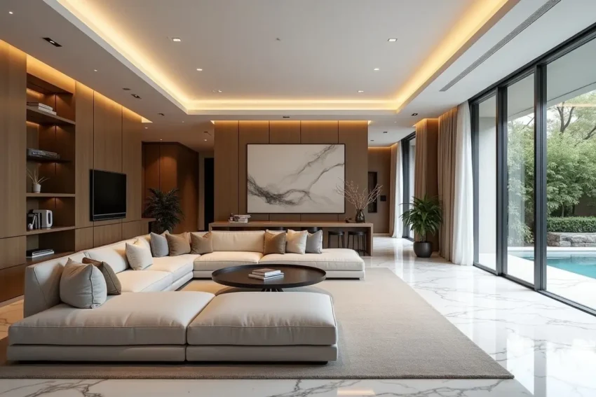 luxury modern home interior with premium features