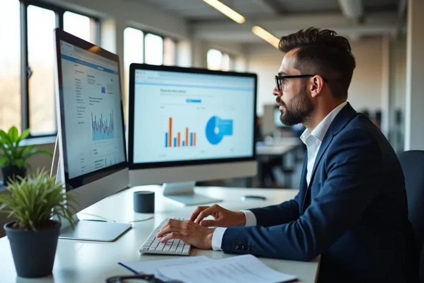 seo specialist optimizing website content to improve search visibility