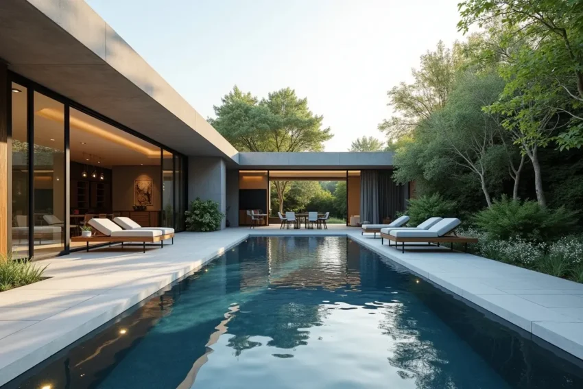 modern pool design showcasing layout features and outdoor aesthetics