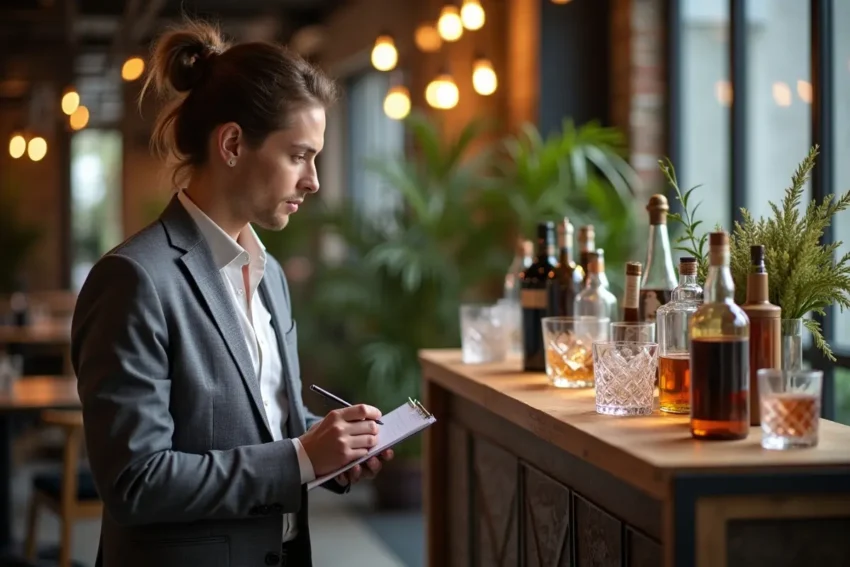 event planner comparing portable bar rental and diy bar setup