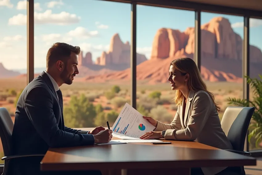 business owner meeting financial advisor in st george ut