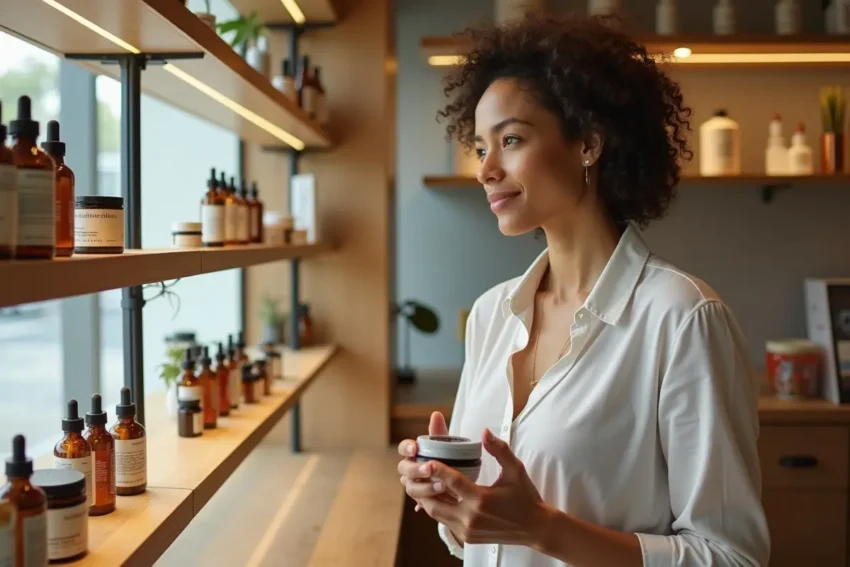 user navigating cannabis products for healthier lifestyle choices