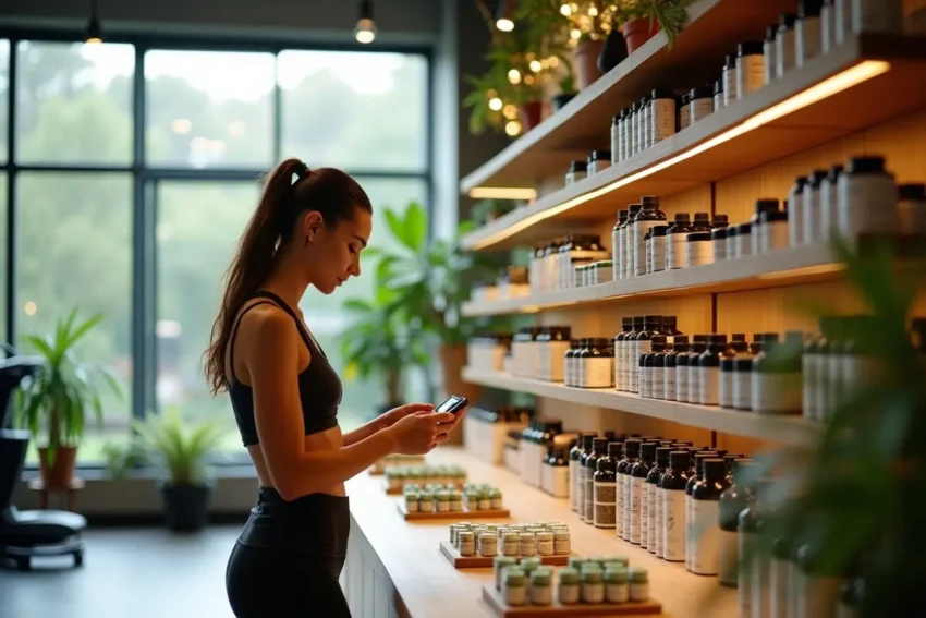user selecting top cannabis products for balanced and active lifestyle