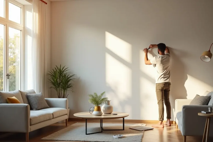 homeowner improving property value through interior painting upgrades