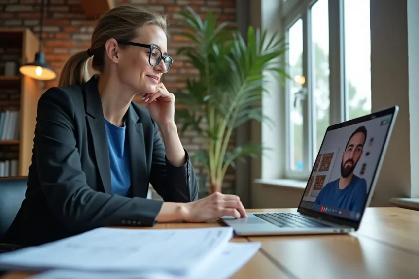 small business owner using outsourced bookkeeping services for efficiency