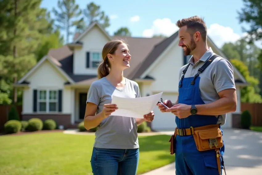 homeowner hiring plumber in douglasville ga to improve plumbing system