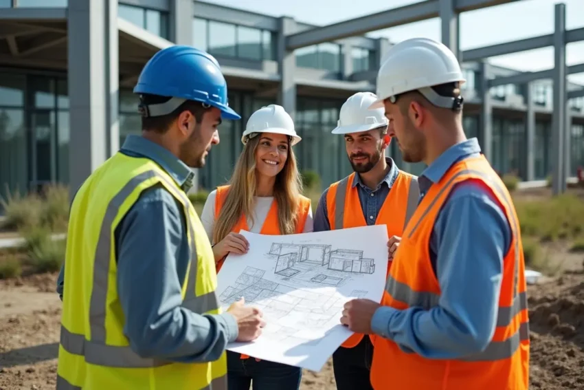 engineers designing eco friendly steel structures for sustainable construction projects