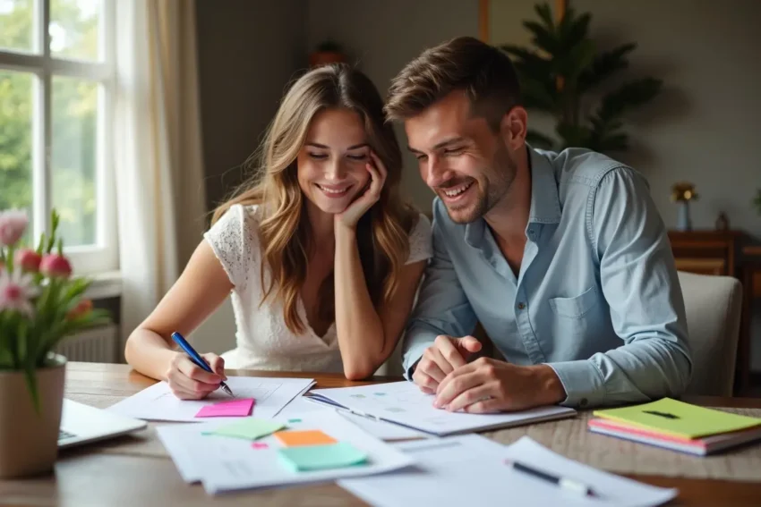 couple planning wedding while avoiding common mistakes and stress