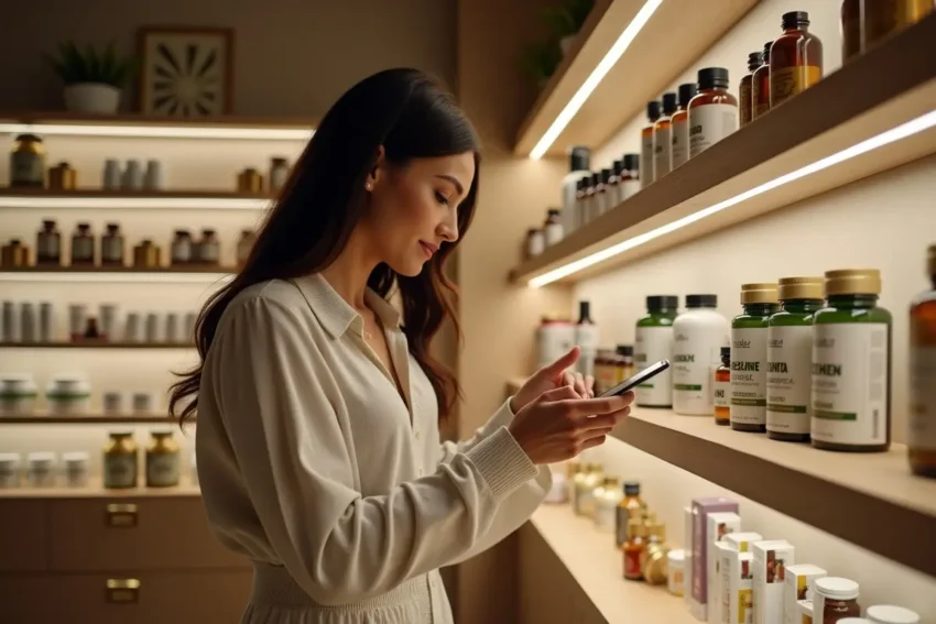 customer exploring premium wellness products from trusted retail provider