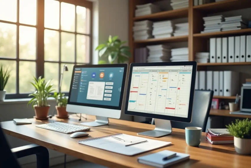professional organizing admin heavy workspace for improved efficiency and clarity