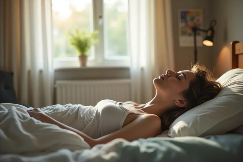 person improving sleep and stress management during addiction recovery