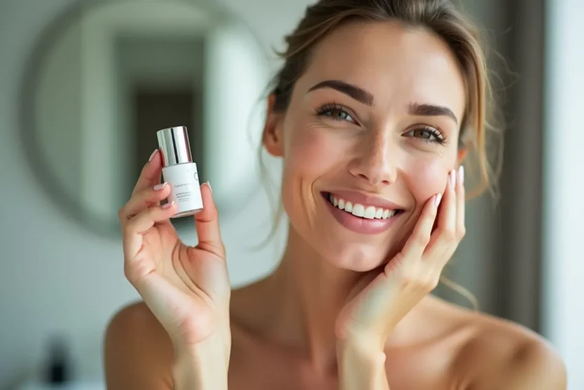 person using advanced skin care solutions to restore confidence
