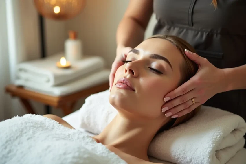 person receiving facial treatments to rejuvenate and improve skin appearance