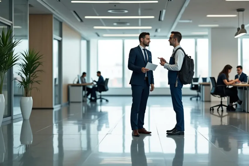 business choosing commercial floor cleaning services for professional maintenance