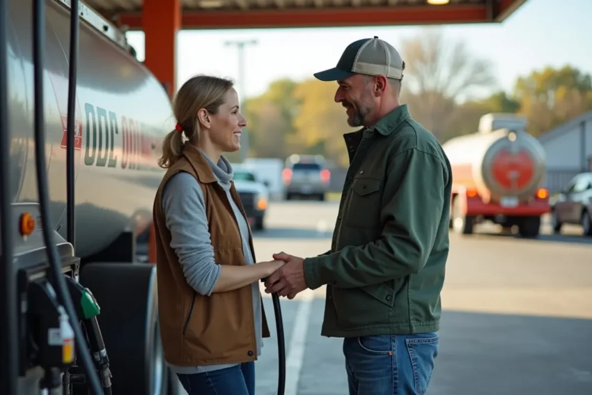 homeowner buying high quality heating oil for efficient home heating