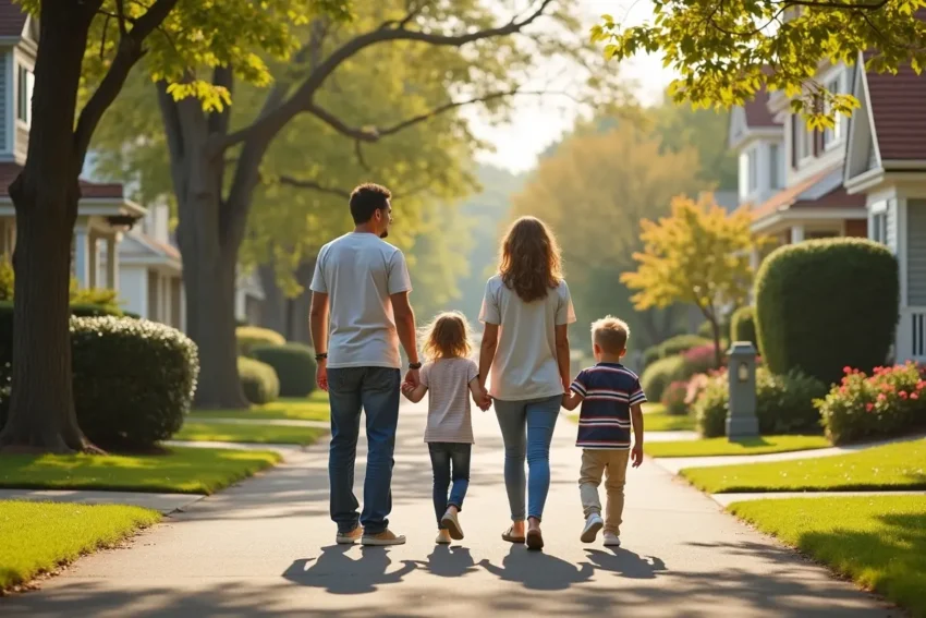 family exploring best long island neighborhoods for comfortable family living
