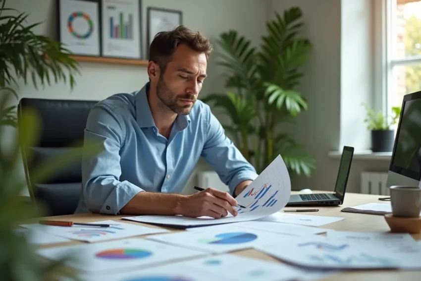 business owner calculating funding needs for sustainable business growth