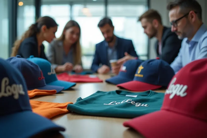 business using custom embroidery services for branding and promotional needs