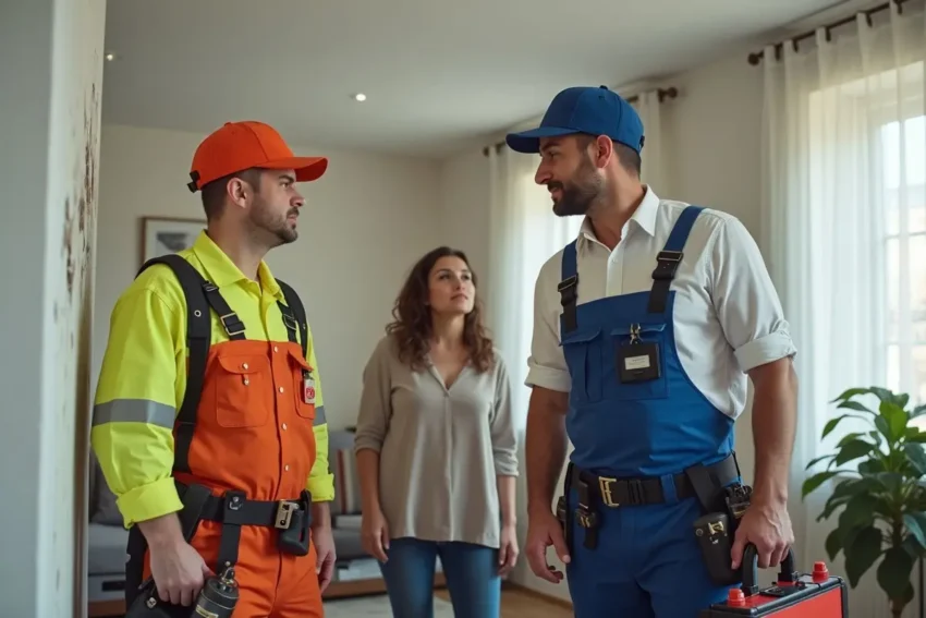 homeowner comparing emergency plumber and regular plumber for repair needs