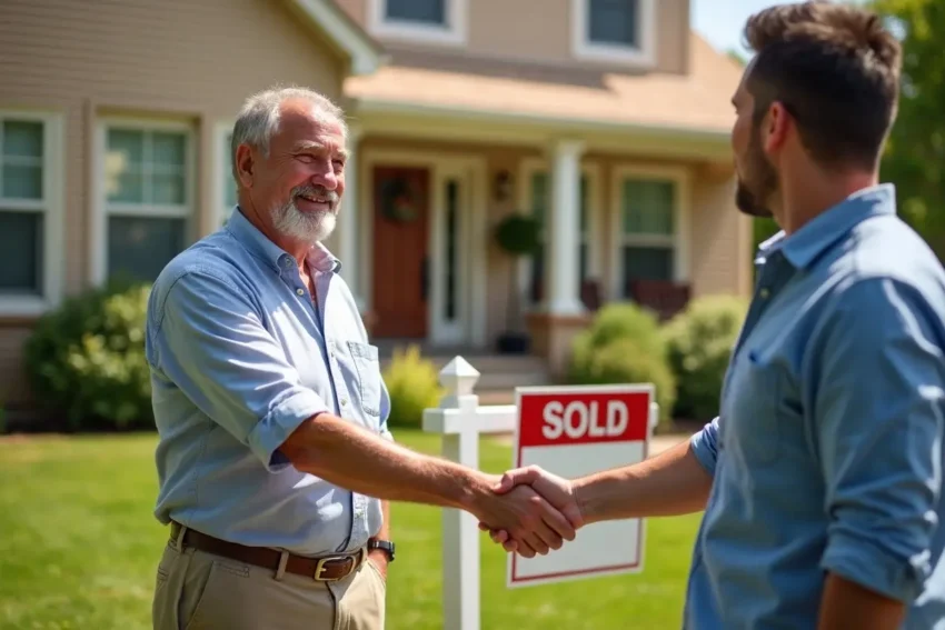 homeowner using fast home buying service for quick property sale