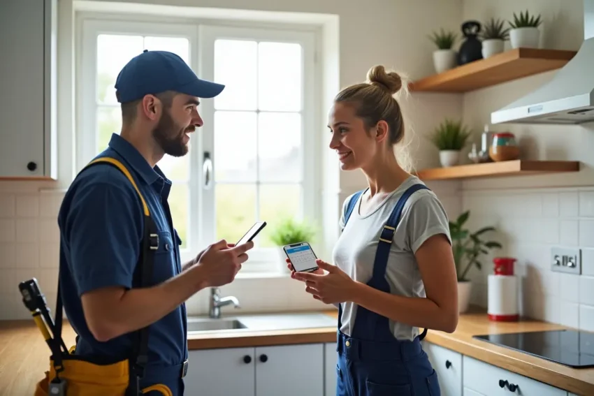 homeowner scheduling regular plumber inspections to prevent costly repairs