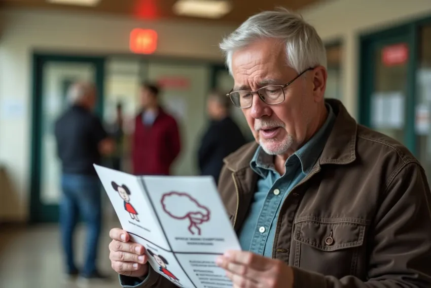 person recognizing stroke symptoms and understanding life saving emergency information