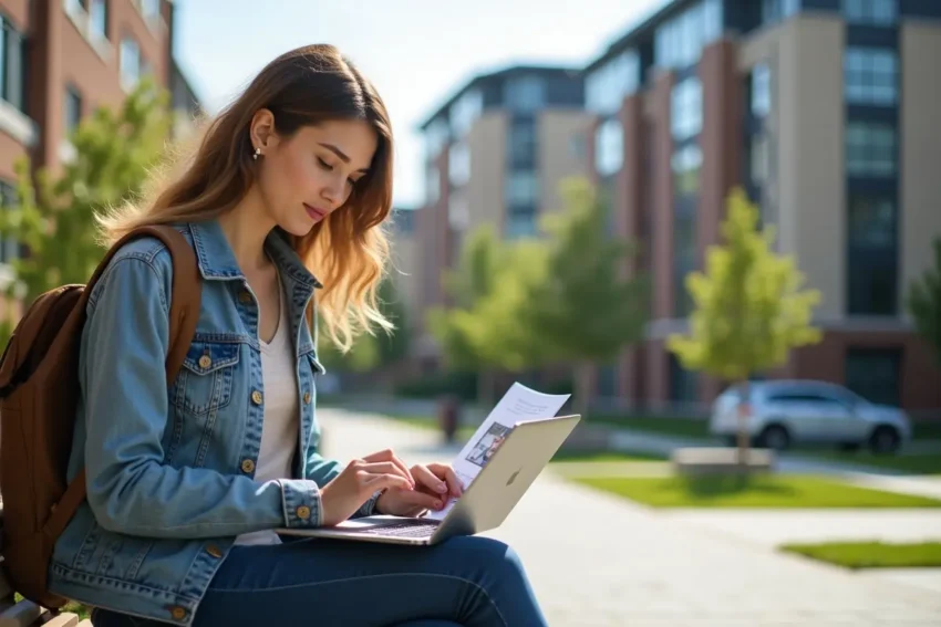 student comparing affordable housing options near college for convenient living